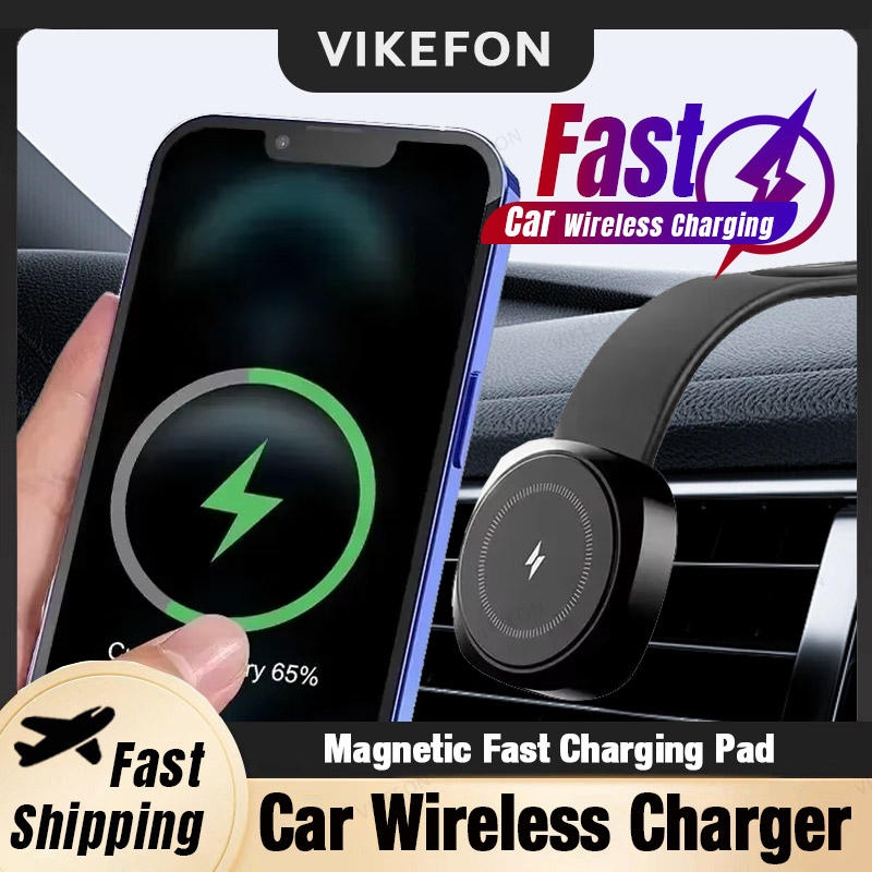 Wireless Car Charger Mount Fast Charging - Pengisi Daya Nirkabel Magnetik Mobil Pengisi