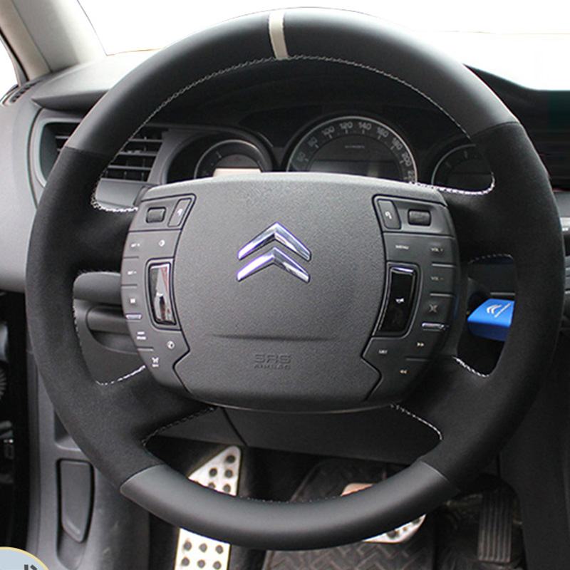 Car Steering Wheel Cover Anti Slip Breathable - Untuk Citroen C5 2007-2015 Sarung Setir