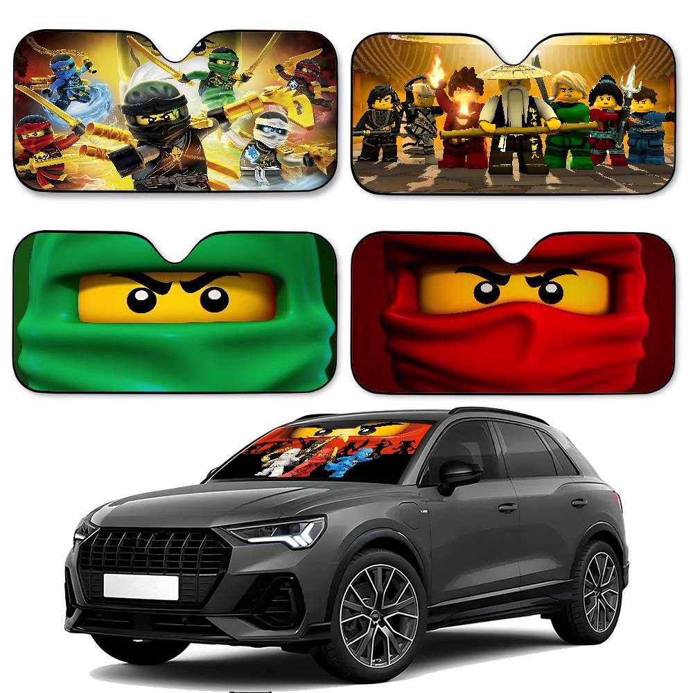 Car Care - Cute-E-nInjagoS-Cartoon Penutup Kaca Depan Mobil yang