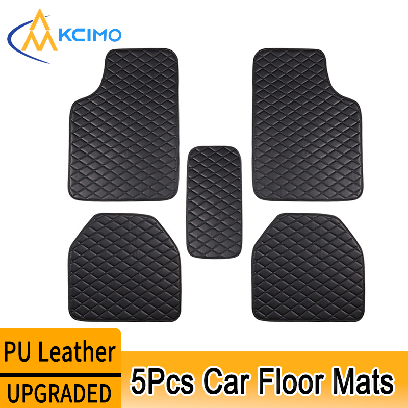 Car Floor Mats Universal Waterproof Leather - Kcimo 5 Buah Alas Lantai Mobil