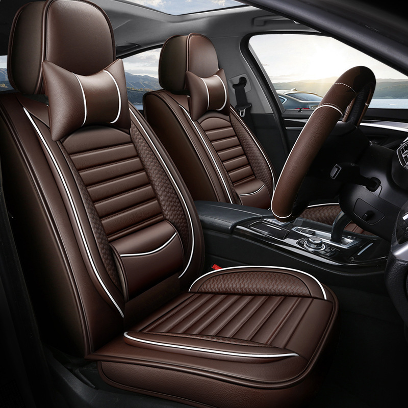 Leather Car Seat Covers Full Set Universal - Sarung jok mobil mewah Set lengkap