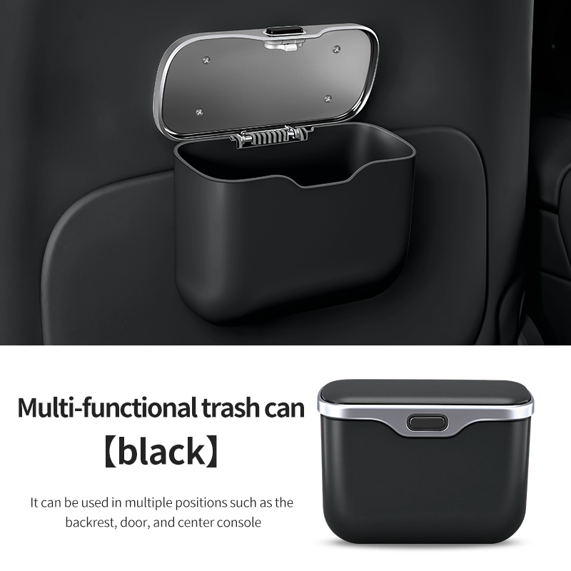 Waterproof Car Trash Can With Lid - Tempat sampah mobil dengan tutup kreatif,