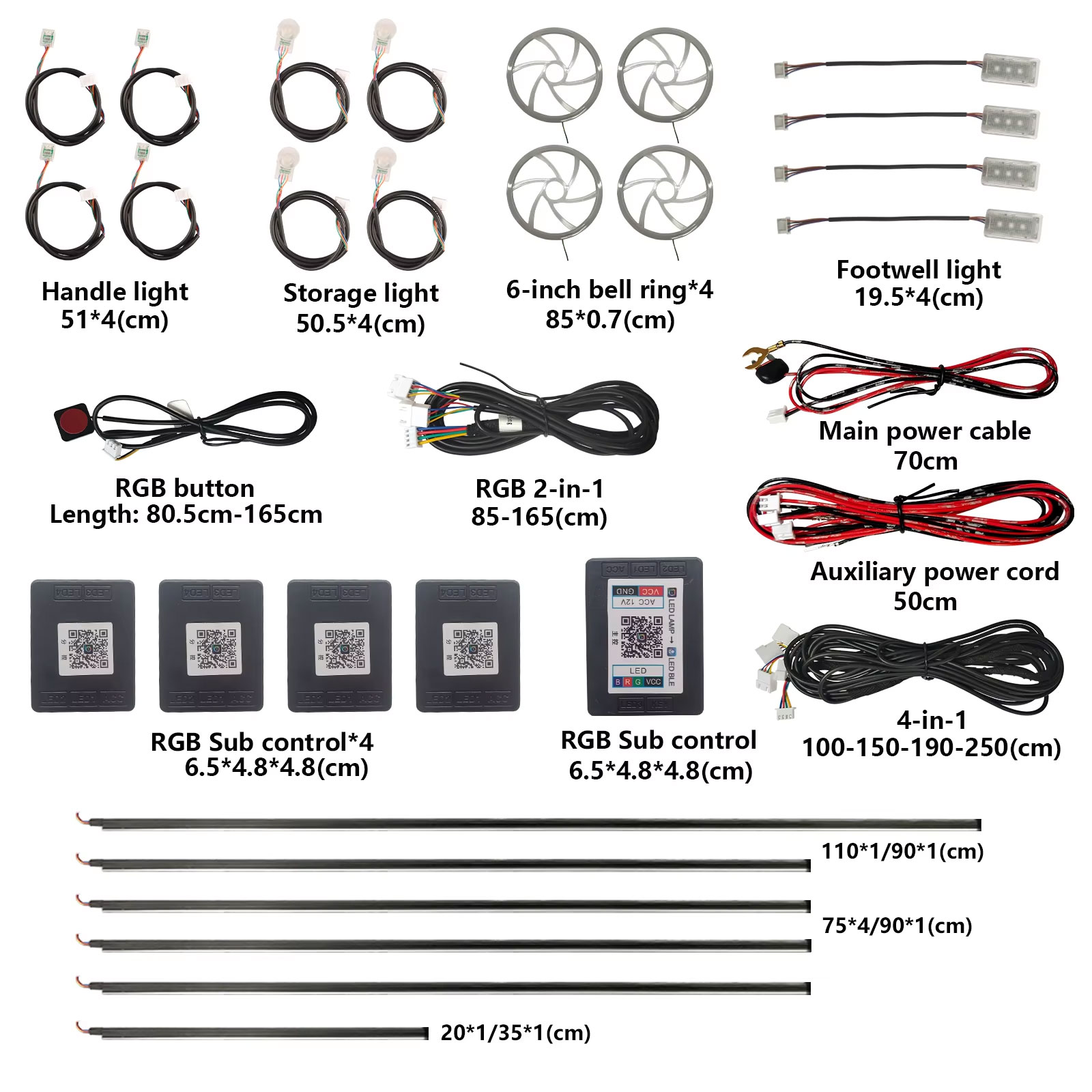 Led Ambient Interior Car Lights App Control - Untuk Aplikasi Lampu Ambient, model mobil