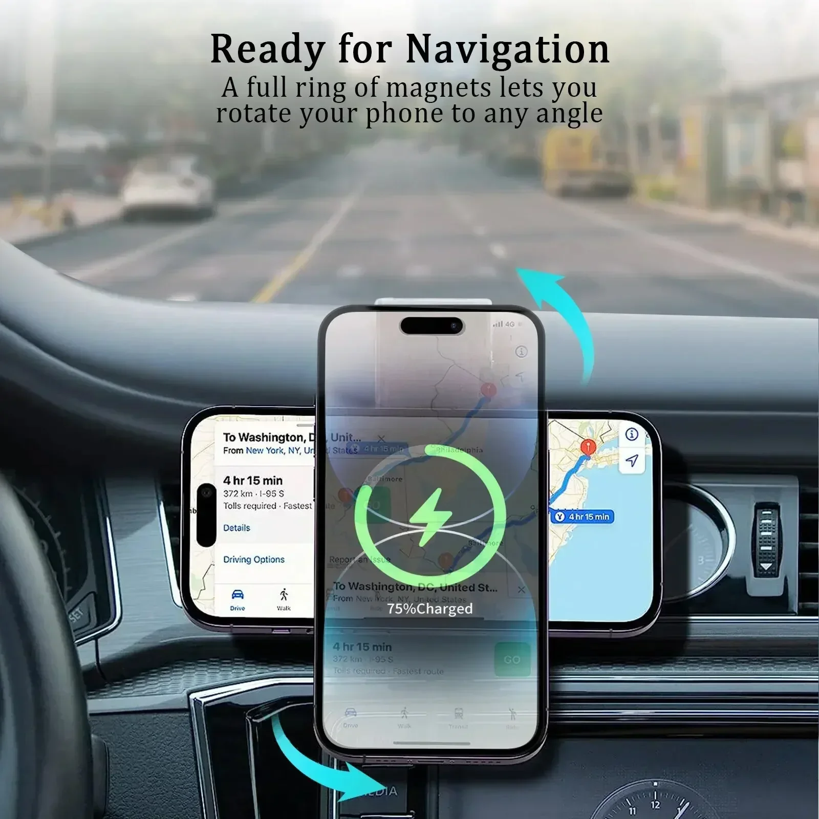 Pengisi Daya Nirkabel Magnetik - Wireless Car Charger Mount Fast Charging ulasan dan harga