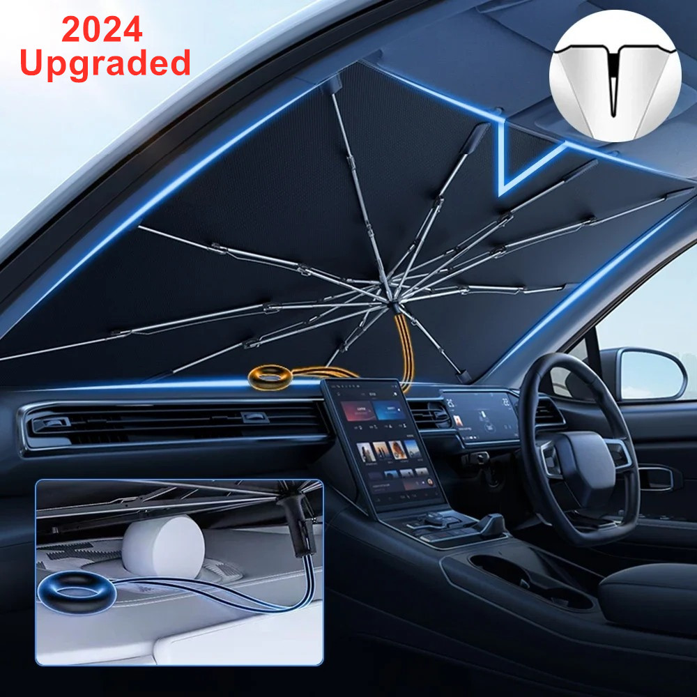 Kerai kaca depan mobil lipat,  - Car Sunshade Windshield Umbrella Foldable ulasan dan harga