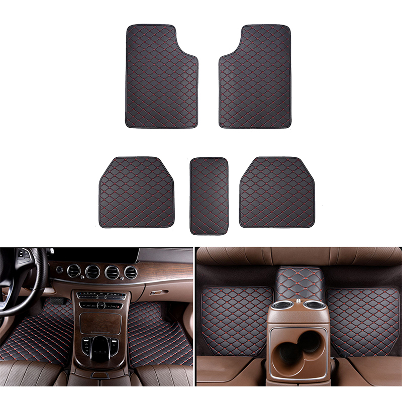 5 Buah Tikar Lantai Mobil Coco - Car Floor Mats Universal Waterproof Leather ulasan dan harga