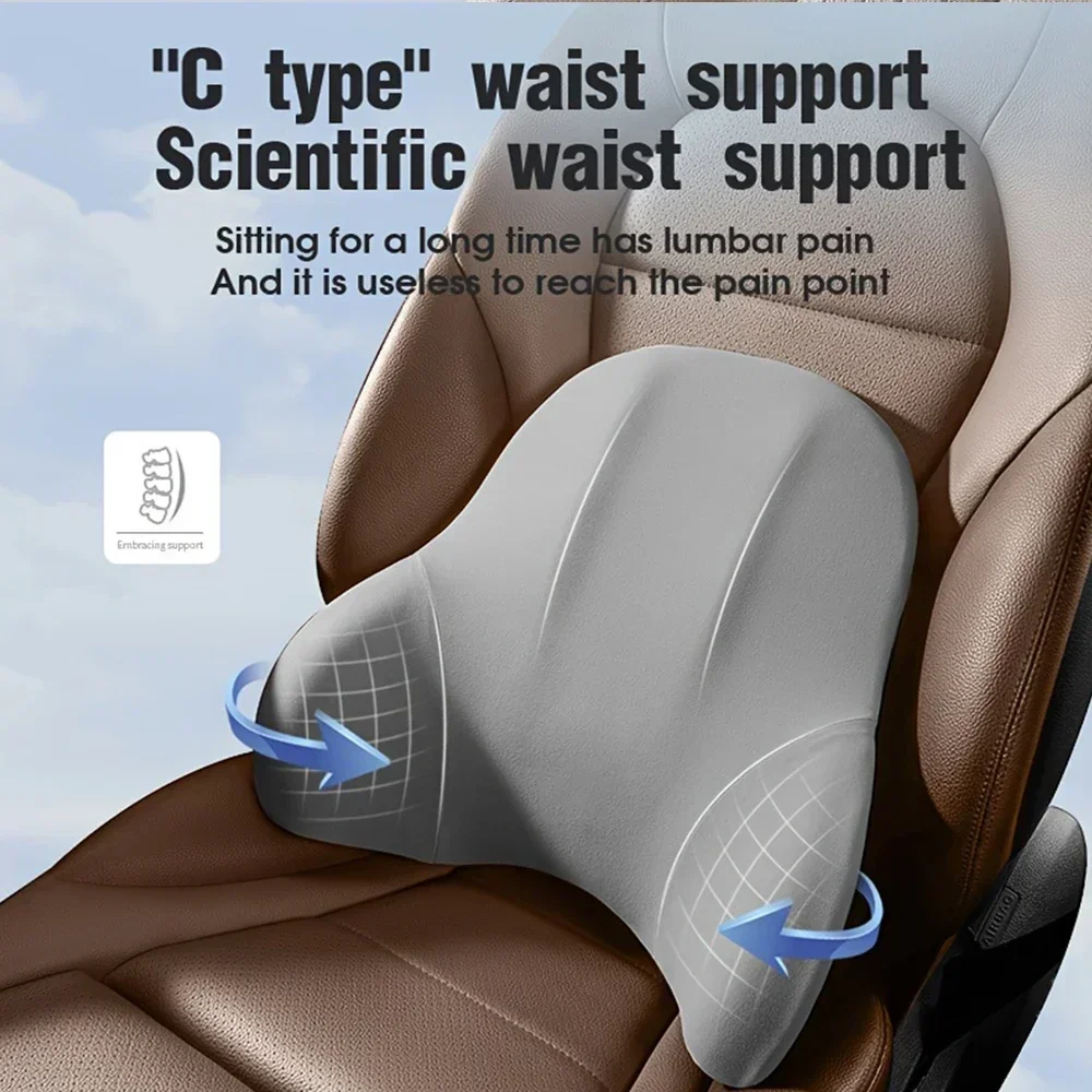 Bantal Leher Mobil Busa Memori - Memory Foam Car Neck Pillow Lumbar Support ulasan dan harga