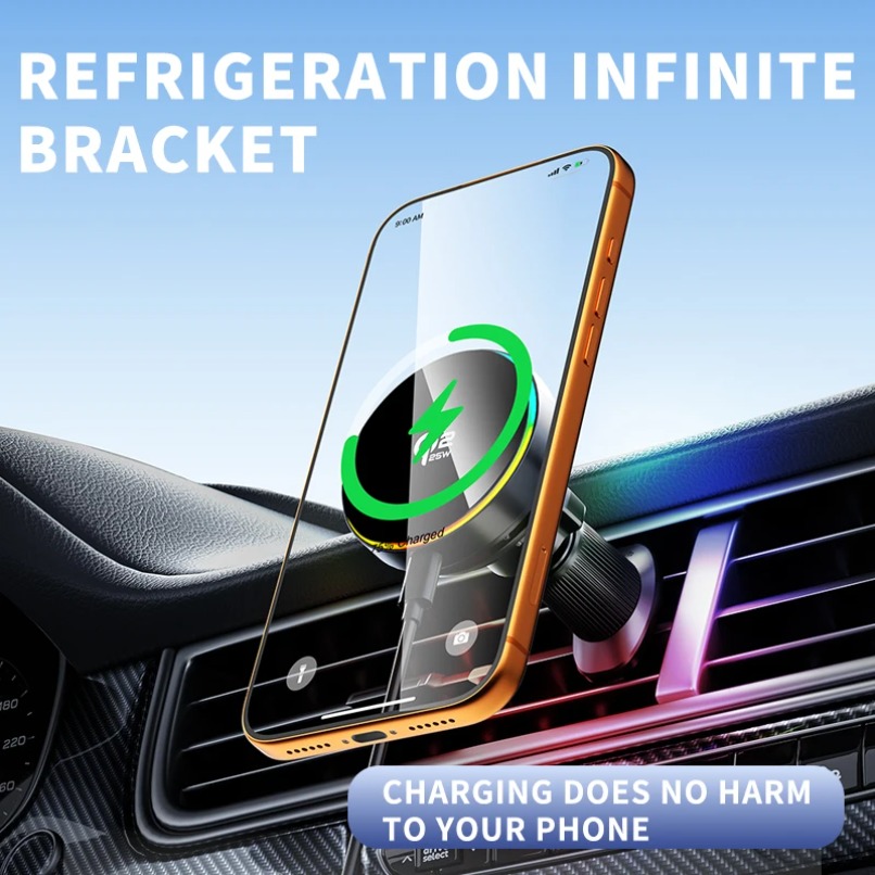 Qi2 25W Pengisi Daya Nirkabel  - Wireless Car Charger Mount Fast Charging ulasan dan harga