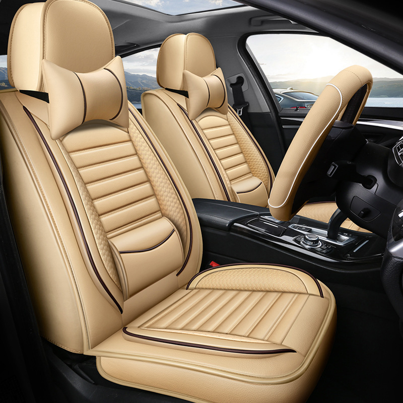 Sarung jok mobil mewah Set len - Leather Car Seat Covers Full Set Universal ulasan dan harga