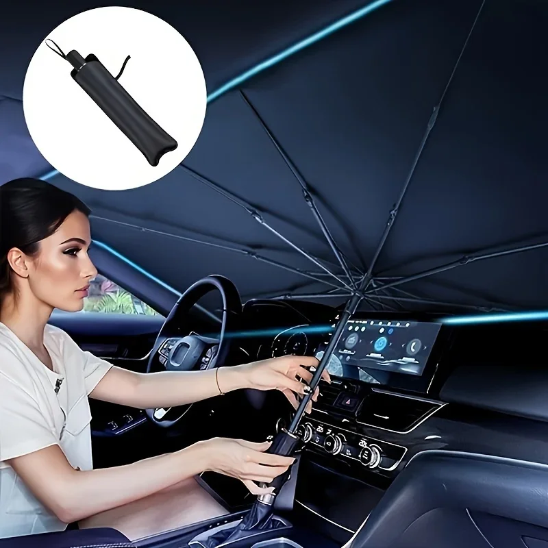 Penutup Kaca Depan Mobil dari  - Car Sunshade Windshield Umbrella Foldable ulasan dan harga