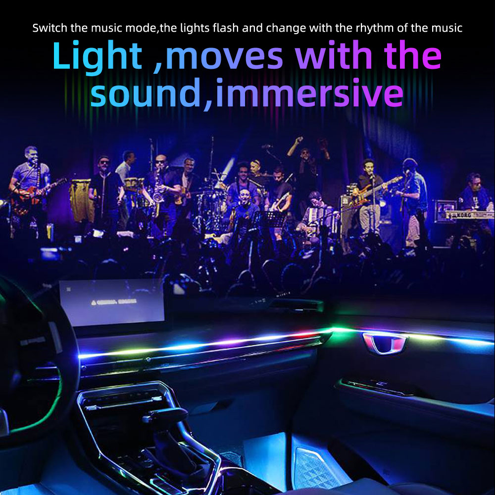 1/2in1 110cm 140cm Lampu LED I - Led Ambient Interior Car Lights App Control ulasan dan harga