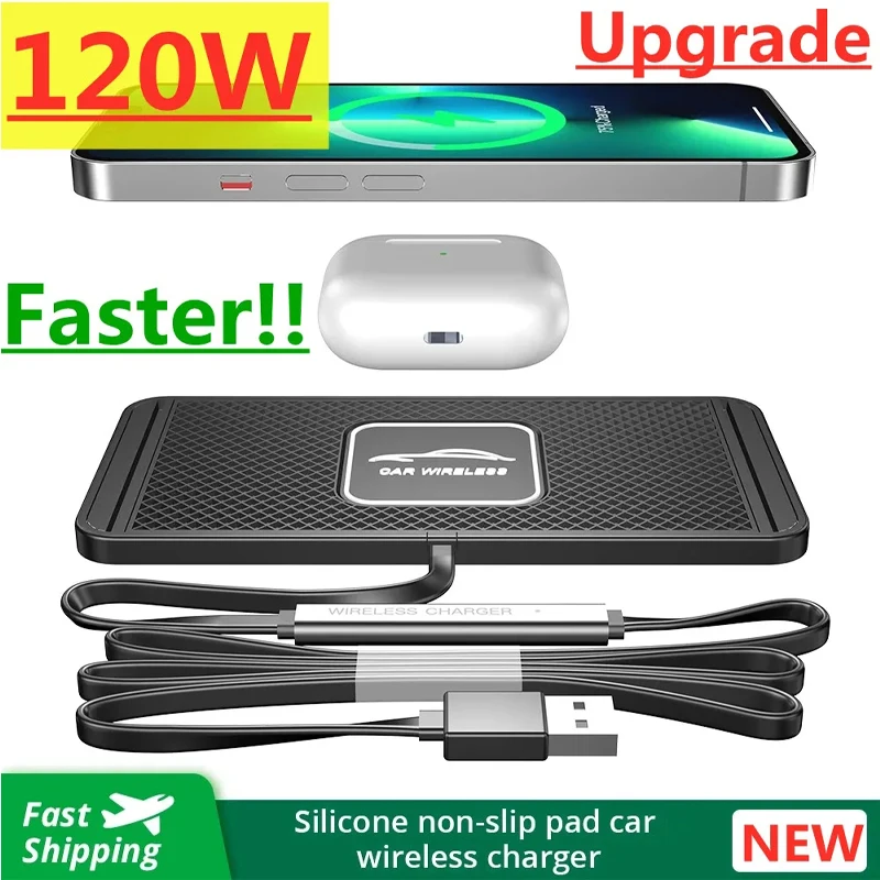 Dudukan bantalan silikon mobil - Wireless Car Charger Mount Fast Charging ulasan dan harga