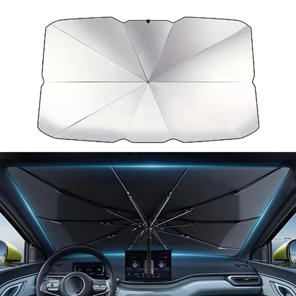 Payung pelindung matahari kaca - Car Sunshade Windshield Umbrella Foldable ulasan dan harga