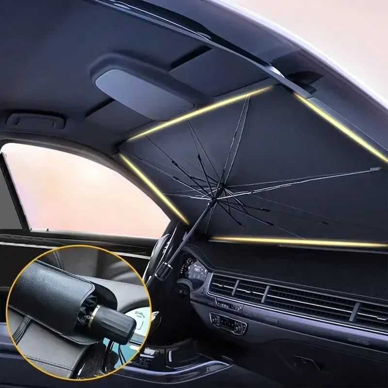 Payung pelindung matahari kaca - Car Sunshade Windshield Umbrella Foldable ulasan dan harga