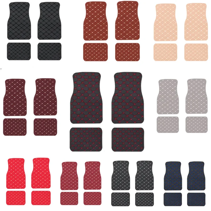 Tikar lantai mobil, 4 buah kul - Car Floor Mats Universal Waterproof Leather ulasan dan harga