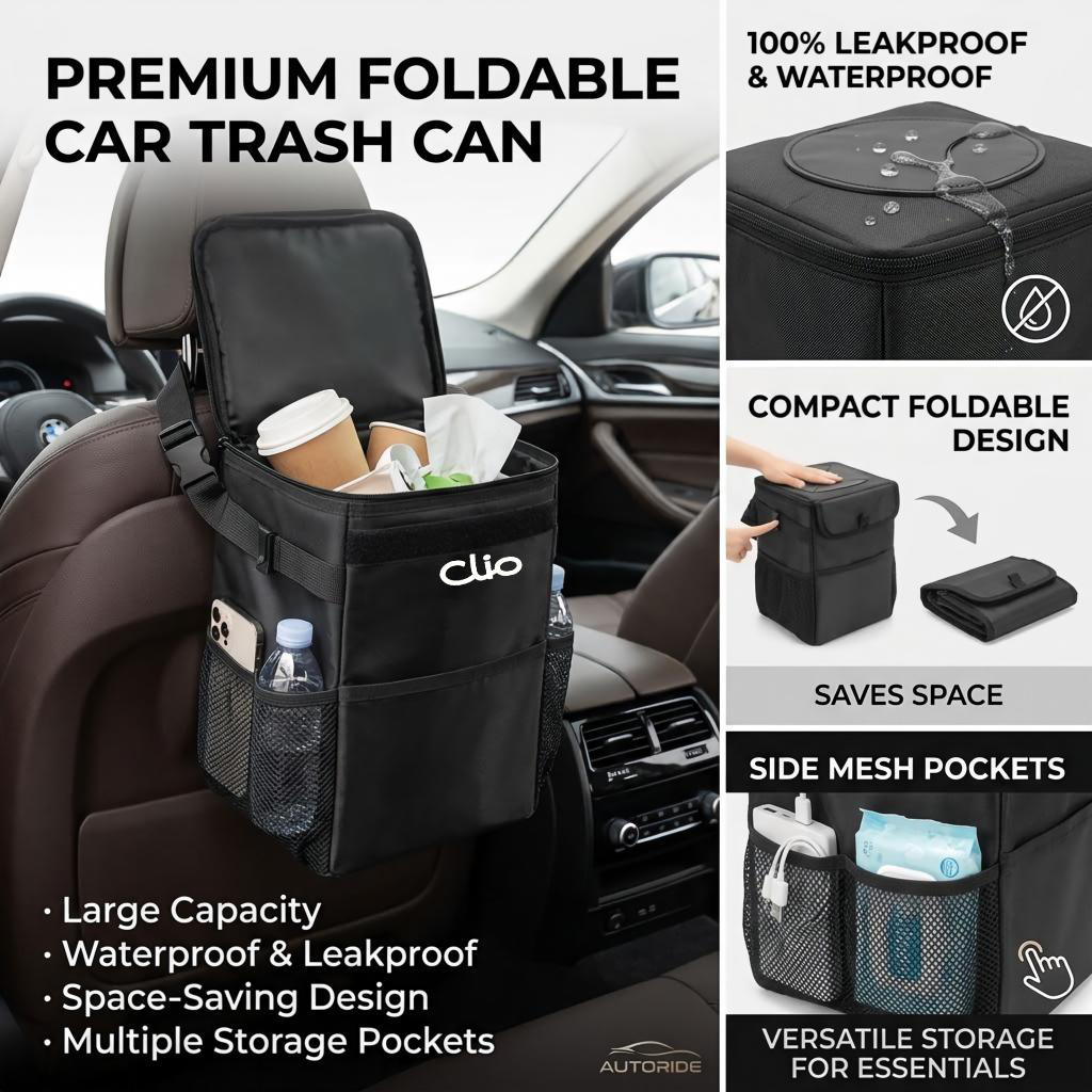 Tas penyimpanan tempat sampah  - Waterproof Car Trash Can With Lid ulasan dan harga