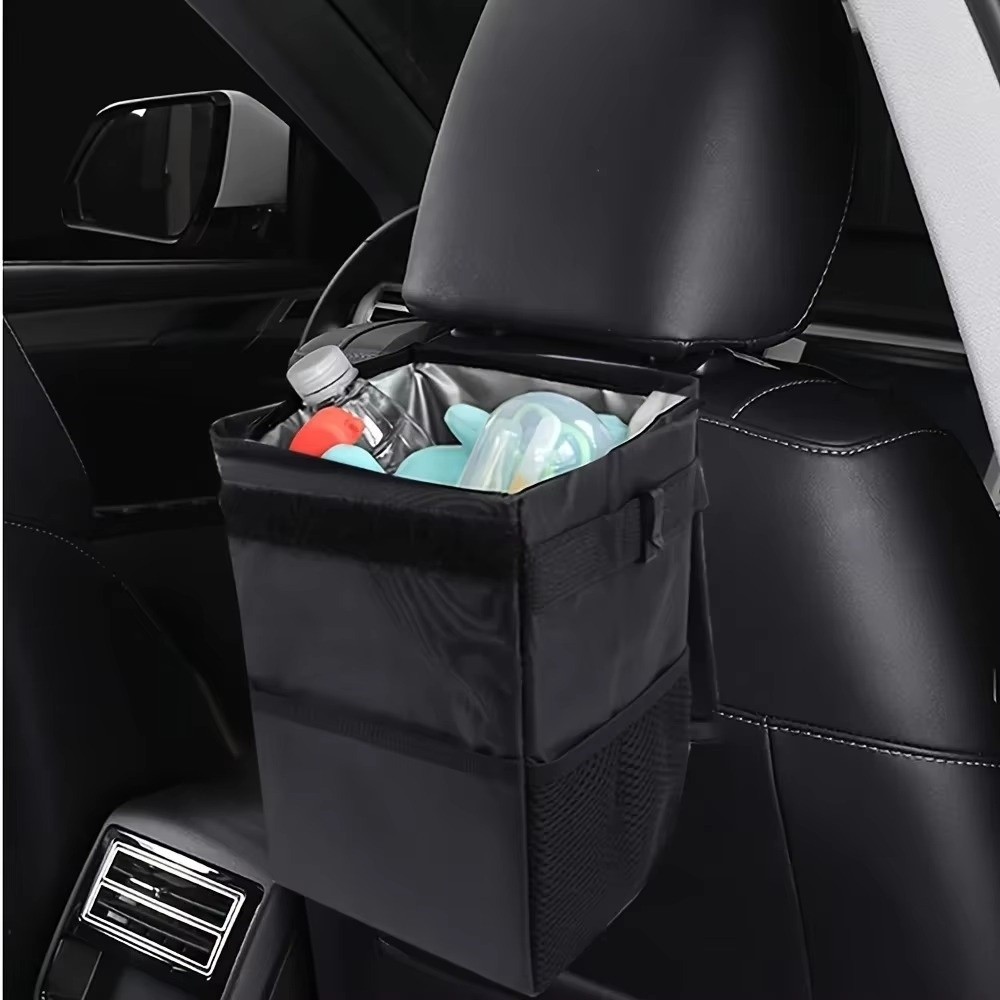 Tempat Sampah Mobil yang Dapat - Waterproof Car Trash Can With Lid ulasan dan harga