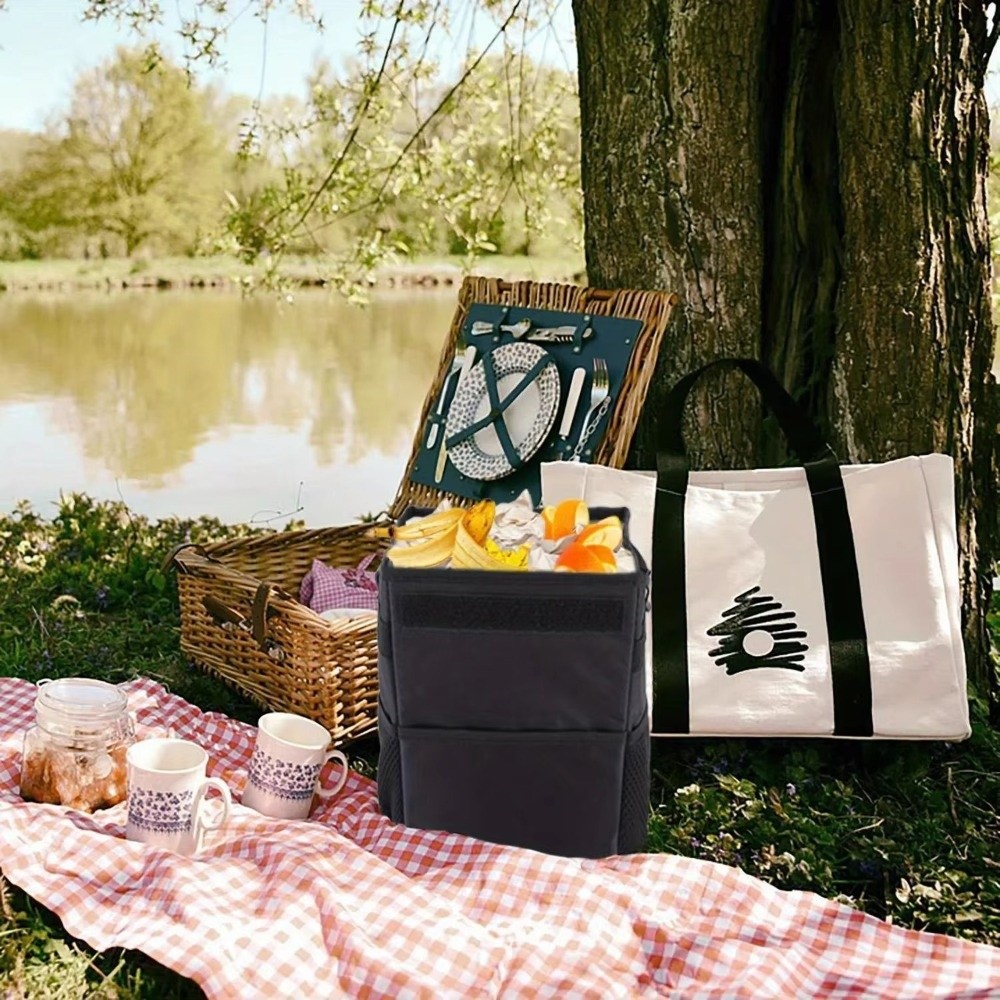 Tempat Sampah Mobil yang Dapat - Waterproof Car Trash Can With Lid ulasan dan harga
